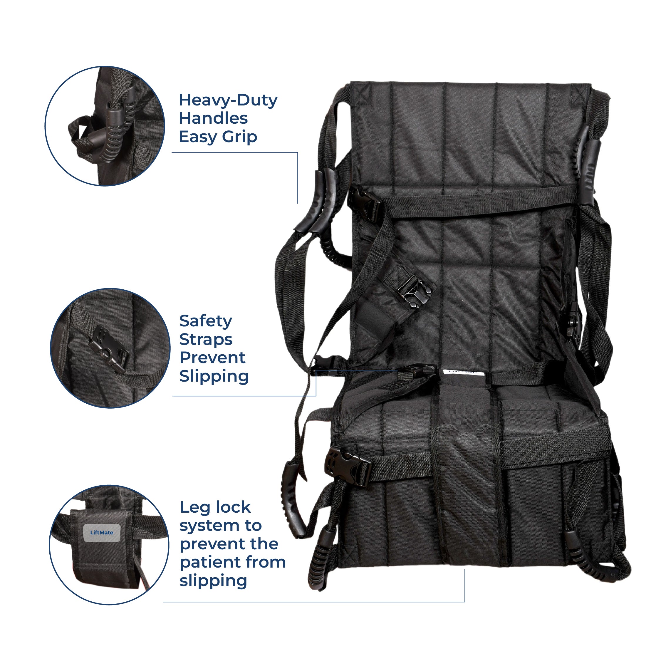 LiftMate PRO Clinical Transfer Belt | Medical-Grade Patient Lifting Aid for Physiotherapists, Hospitals & Caregivers | 360° Safety Harness | 120kg Capacity