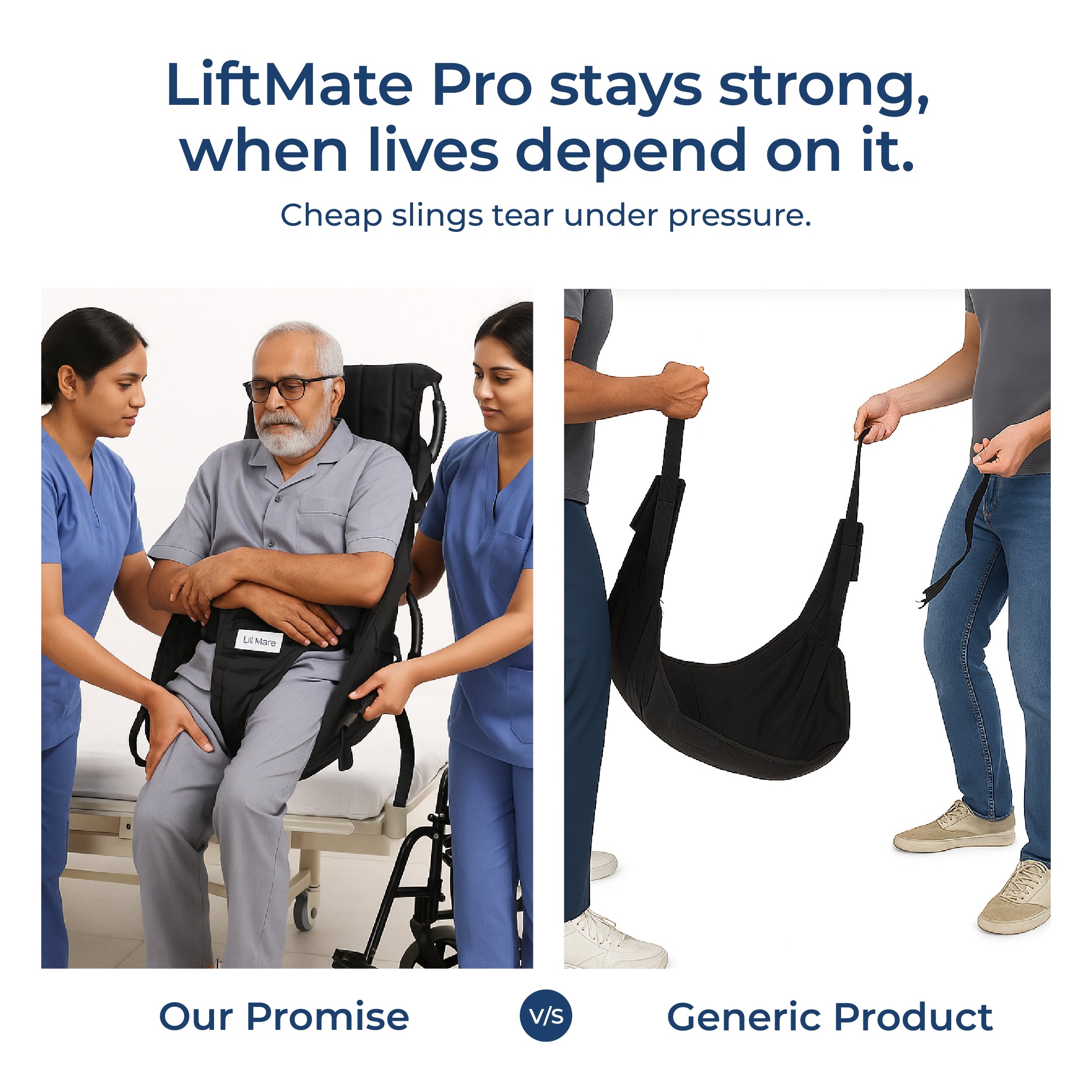 LiftMate PRO Clinical Transfer Belt | Medical-Grade Patient Lifting Aid for Physiotherapists, Hospitals & Caregivers | 360° Safety Harness | 120kg Capacity